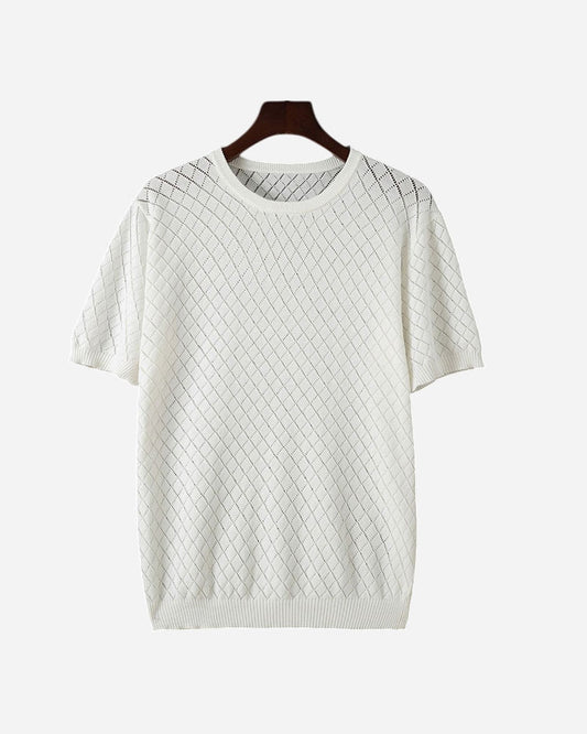 100% COTTON HOLLOW OUT T-SHIRT