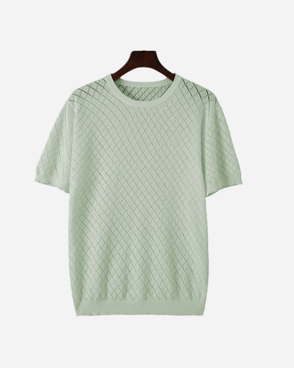 100% COTTON HOLLOW OUT T-SHIRT