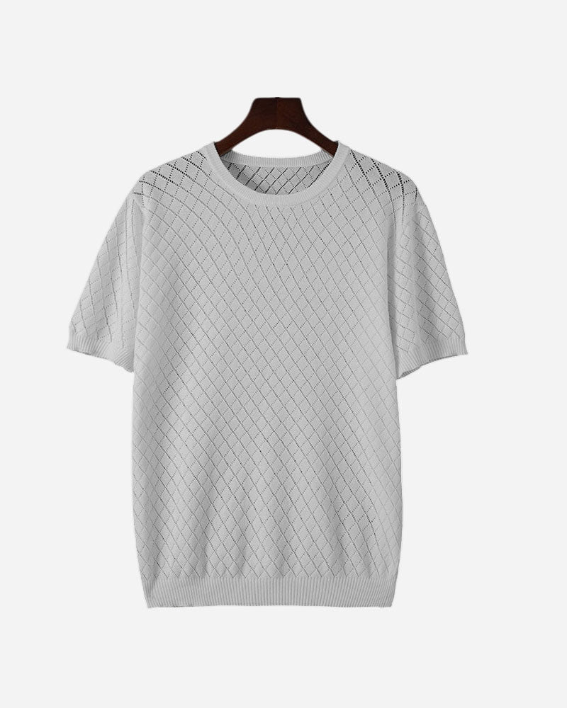 100% COTTON HOLLOW OUT T-SHIRT