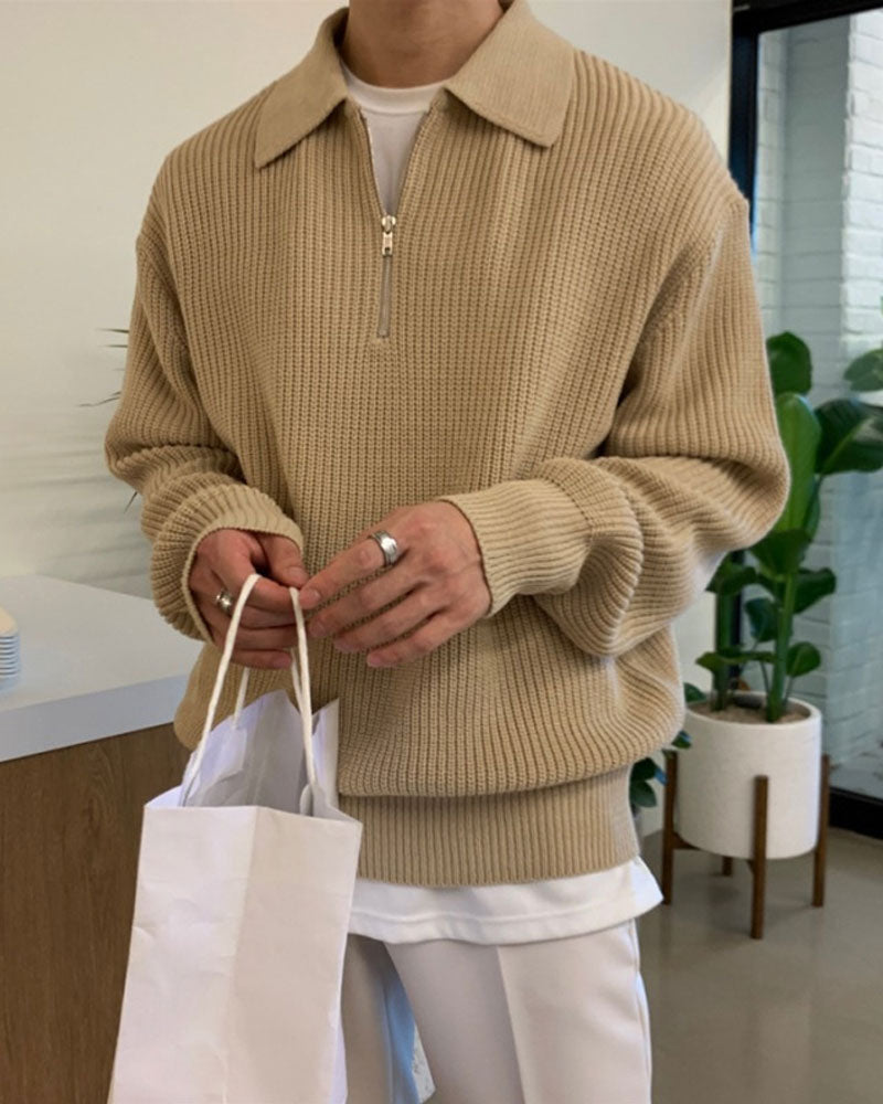 CESARE HALF ZIP SWEATER