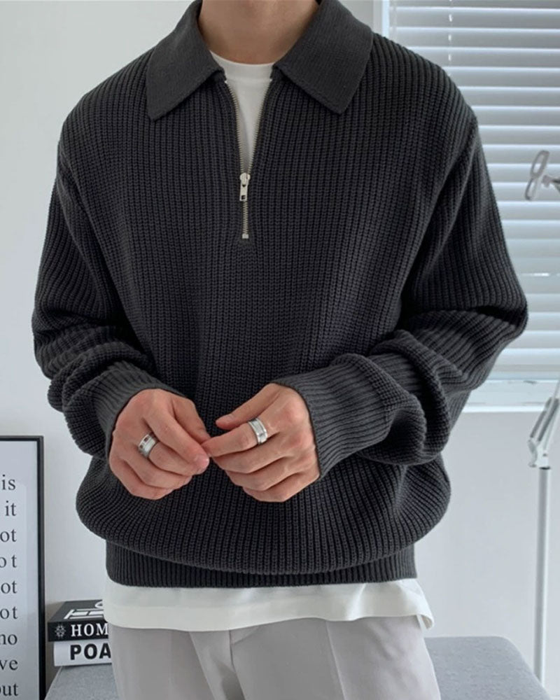 CESARE HALF ZIP SWEATER